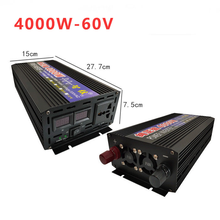 KOGEEK 4000W Pure Sine Wave Inverter  Converter Solar Car Inverters With LED. 
