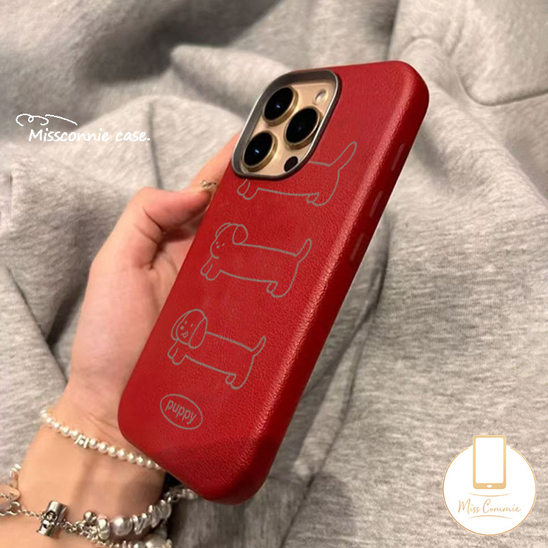 Luxury Lanyard Case for Realme Note 60 50 C63 C67 C15 C65 C35 C61 C11 C25 C21 C3 C30 C51 C53 C20 C21Y C55 C17 C31 C25Y 5 11 5i 5s 7i 12 6i Narzo 50 20 Cute Puppy Dachshund Dog Case. 