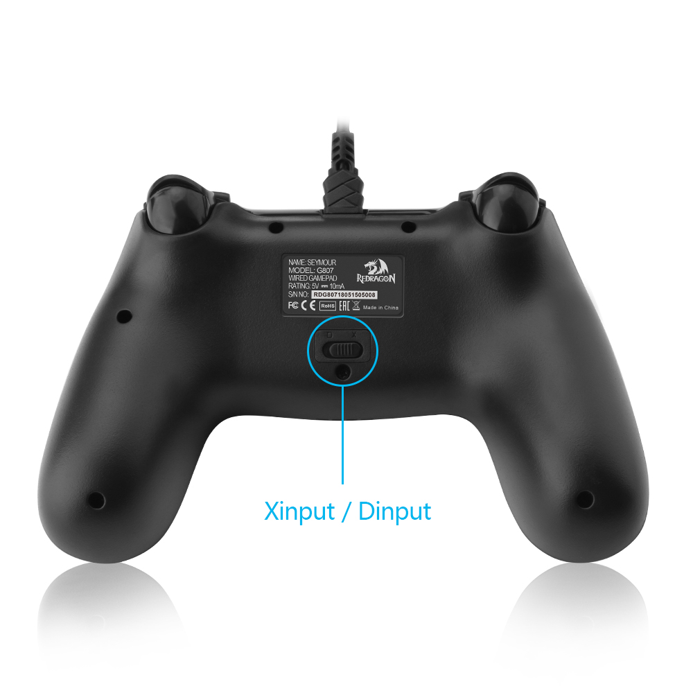 REDRAGON SATURN G807 Gamepad,Wired PC Game Controller,Joystick Dual Vibration, Saturn, for Windows PC,PS3,Playstation,Android. 