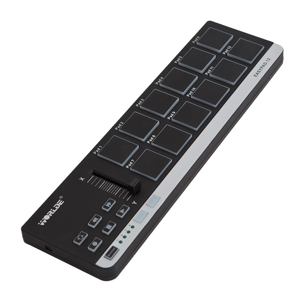 Worlde EasyPad.12 Portable Mini USB 12 Drum Pad MIDI Controller. 
