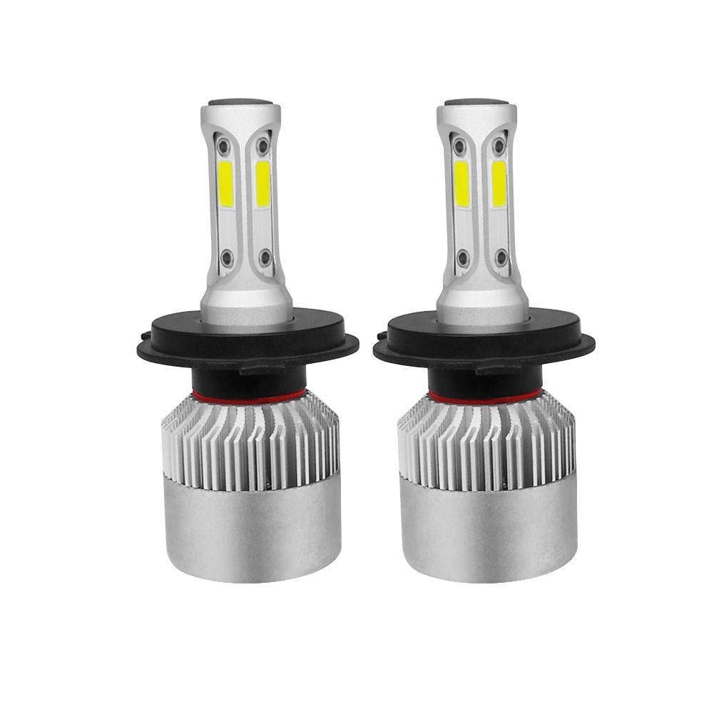 1 Pair H4 LED 72W 6500K 8000LM S4 Car Headlight Hi/Lo Beam Bulbs Waterproof