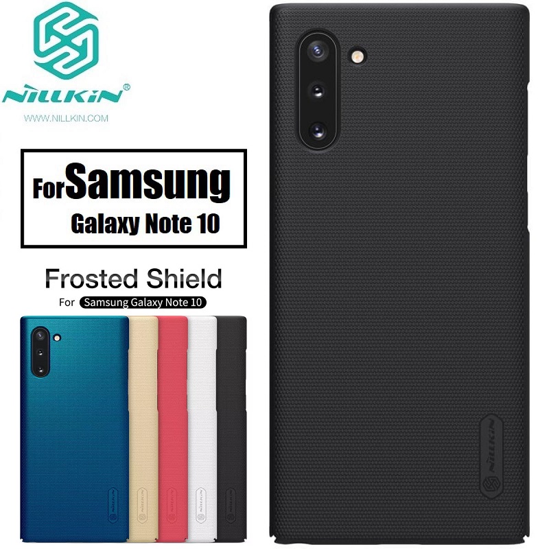 Nillkin ( Galaxy Note 10 and Note 10 5G  ) Super Frosted Shield Back Case Cover for Samsung Galaxy Note 10 and Note 10 5G Dust proof, Anti fingerprint, Wear resistant, Matte Finish, Comfortable Touch - Black
