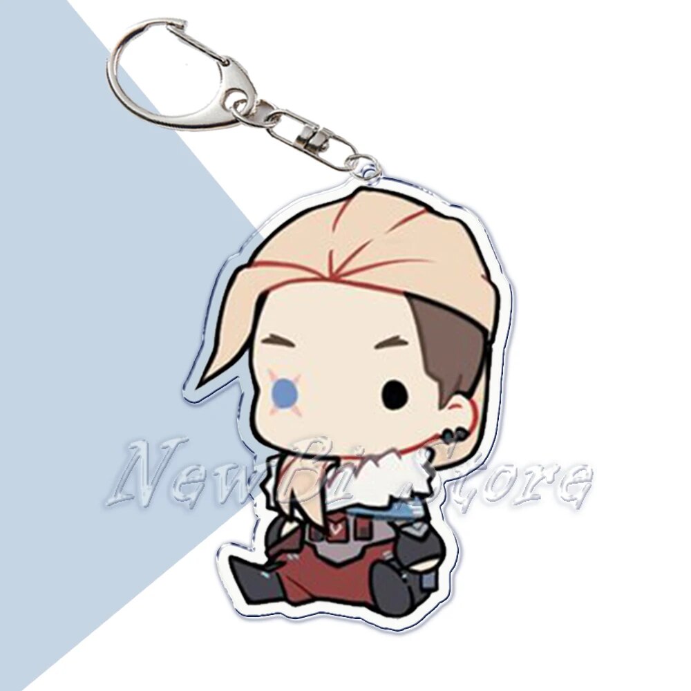 Popular Game Lovely Valorant Keychain KeyRing Key Chains Chaveiro Cartoon PC Game Llaveros for Bag Pendant Aaccessories Gift. 