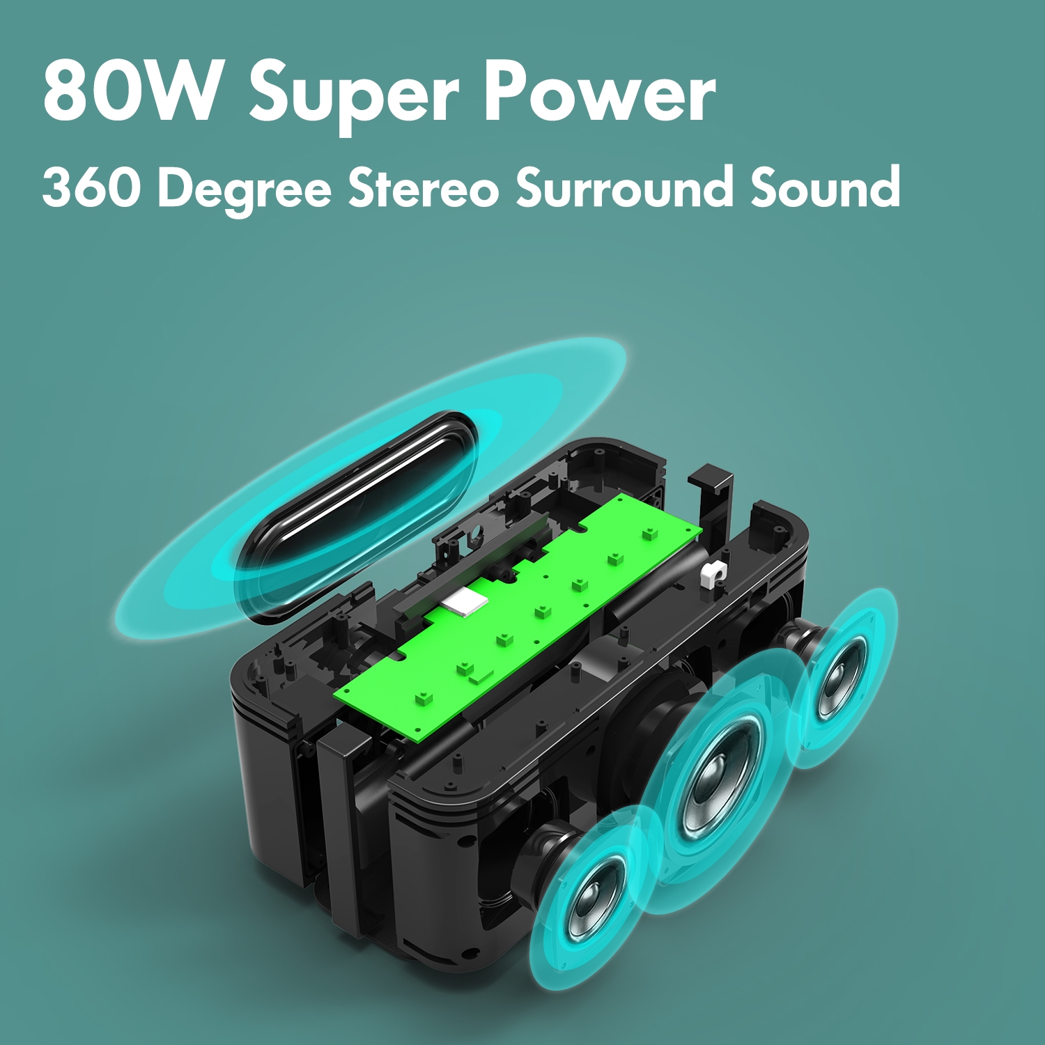 XDOBO X8 Plus 80W Wireless Bluetooth Speaker Outdoor Subwoofer Support TWS & TF Card & U Disk. 