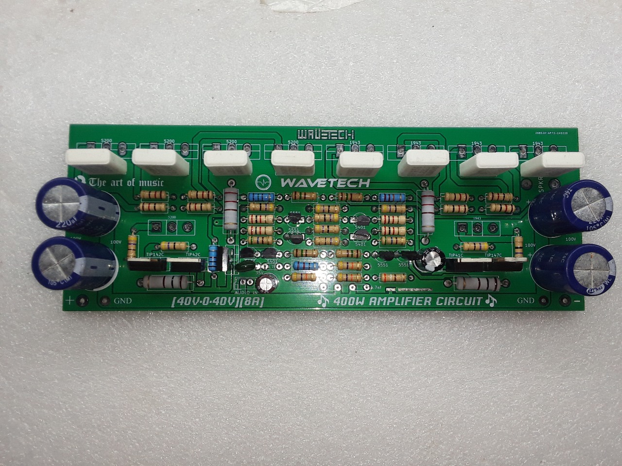 300W 8 Transistors amplifier circuit board of 2sa1943 and 2sc5200