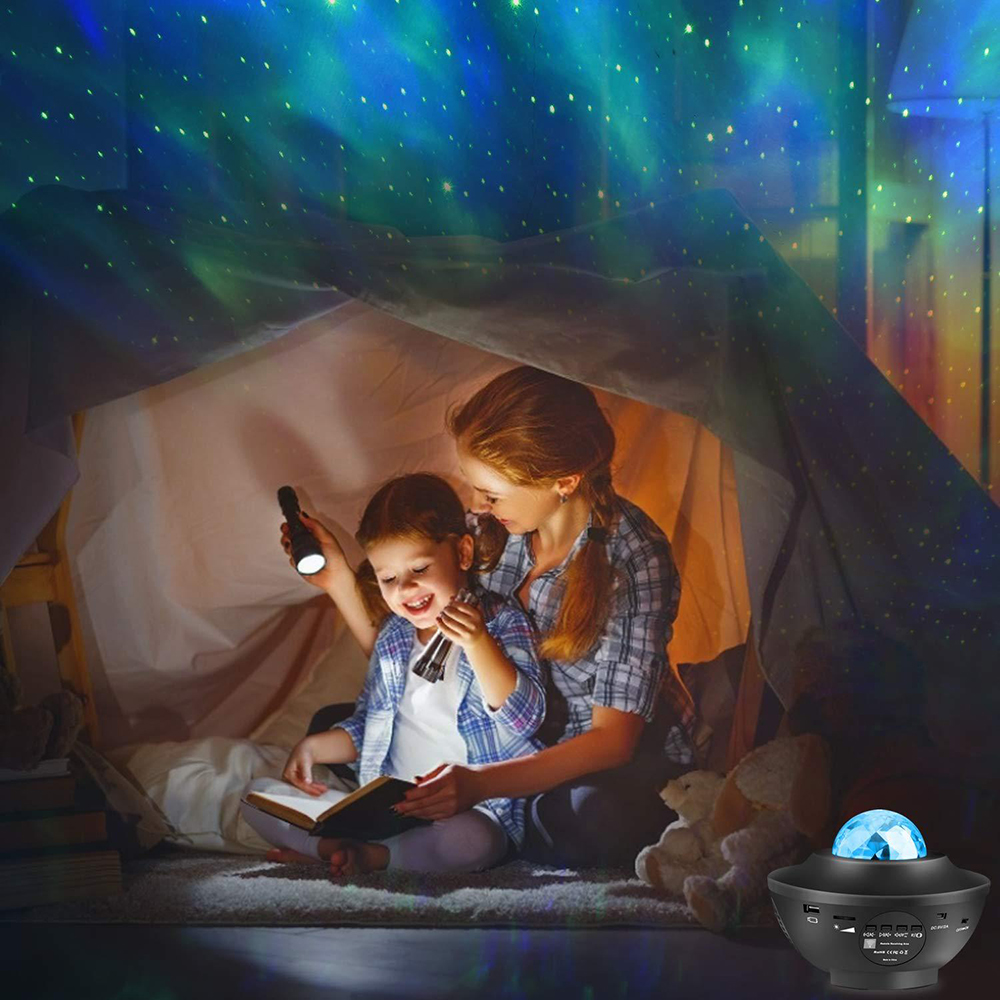 Music Sound Starry Sky Projector Music Voice Control bluetooth LED Night Light USB Projection Lamp for Party Lamp. 