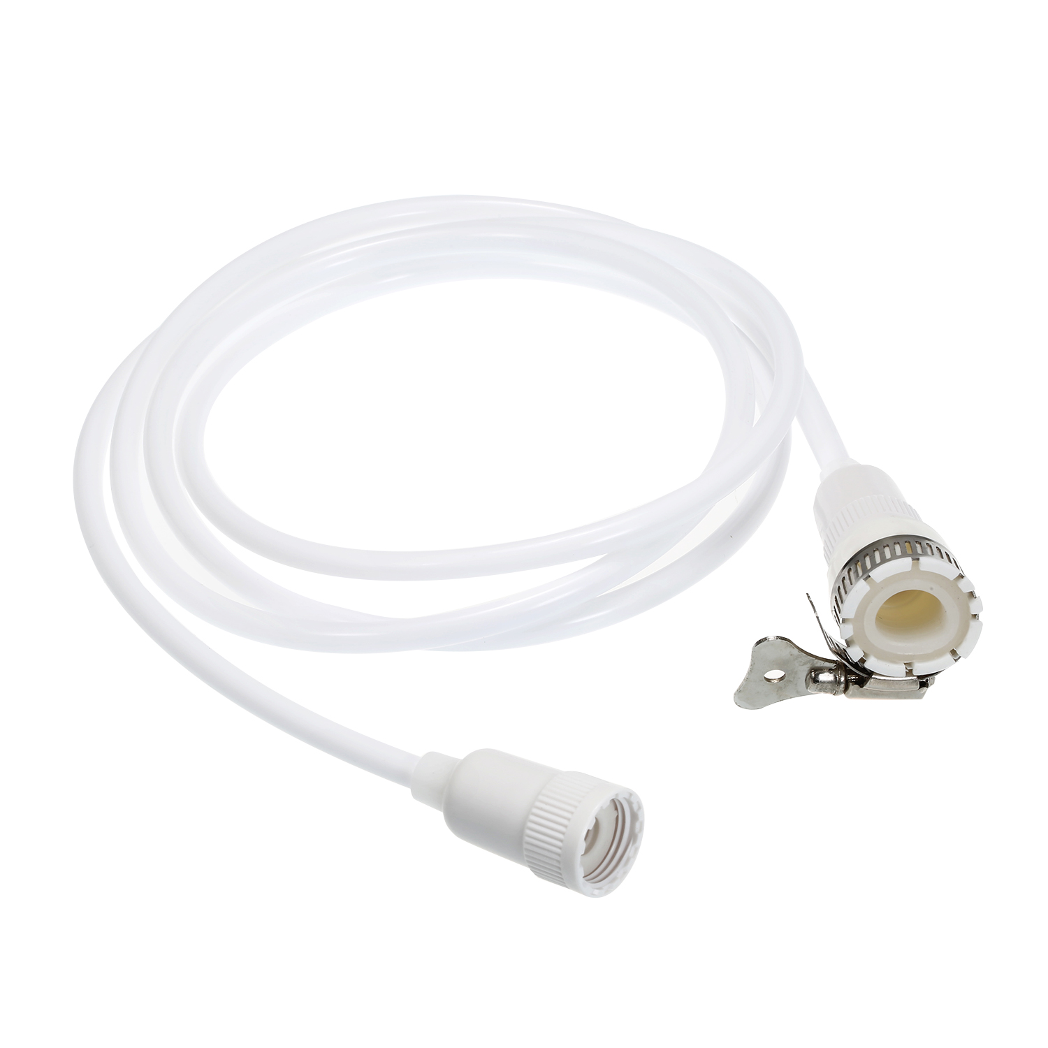 TPU Shower Hose 79In Extra Long Smooth Handheld Shower Hose Flexible Anti-Kink Handheld Shower Head Hose with Brass Spin Inner core White. 