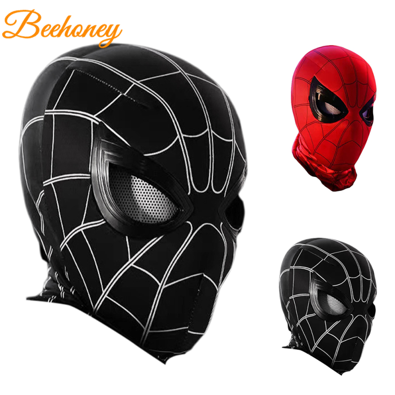 Beehoney1 Spider man Mask Blink Eyes Movable Breathable Headgear Halloween Cosplay Costume Mask For Halloween Party Gifts