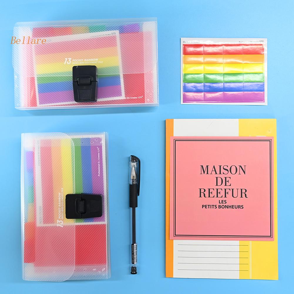 (bel-Ready)A6 Portable File Folder Storage Bag Document Binder Bill Receipt Organizer Invoice Folder. 