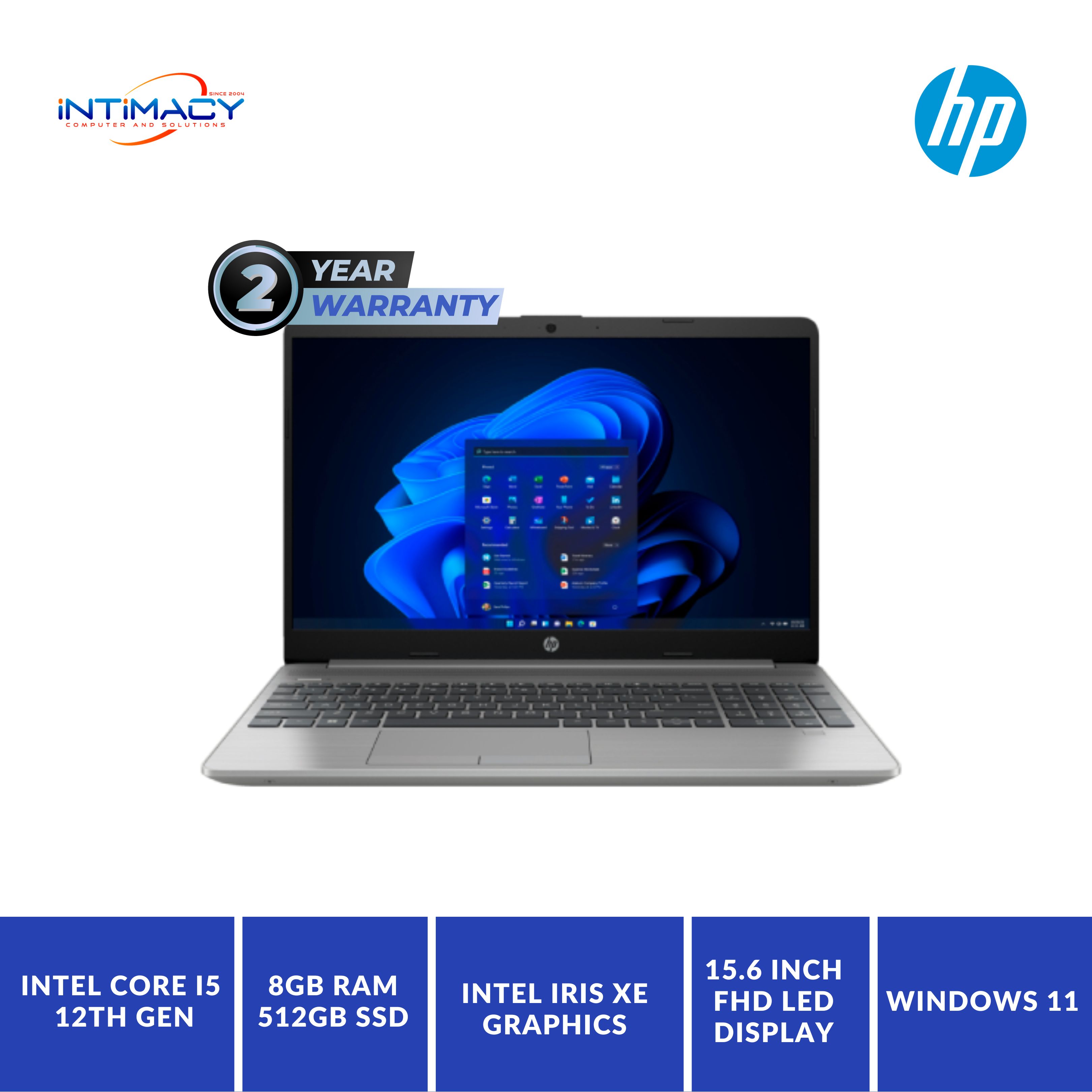 HP 250 G9 Intel Core i5 12th Gen 8GB RAM 512GB SSD 15.6-inch FHD Display Laptop