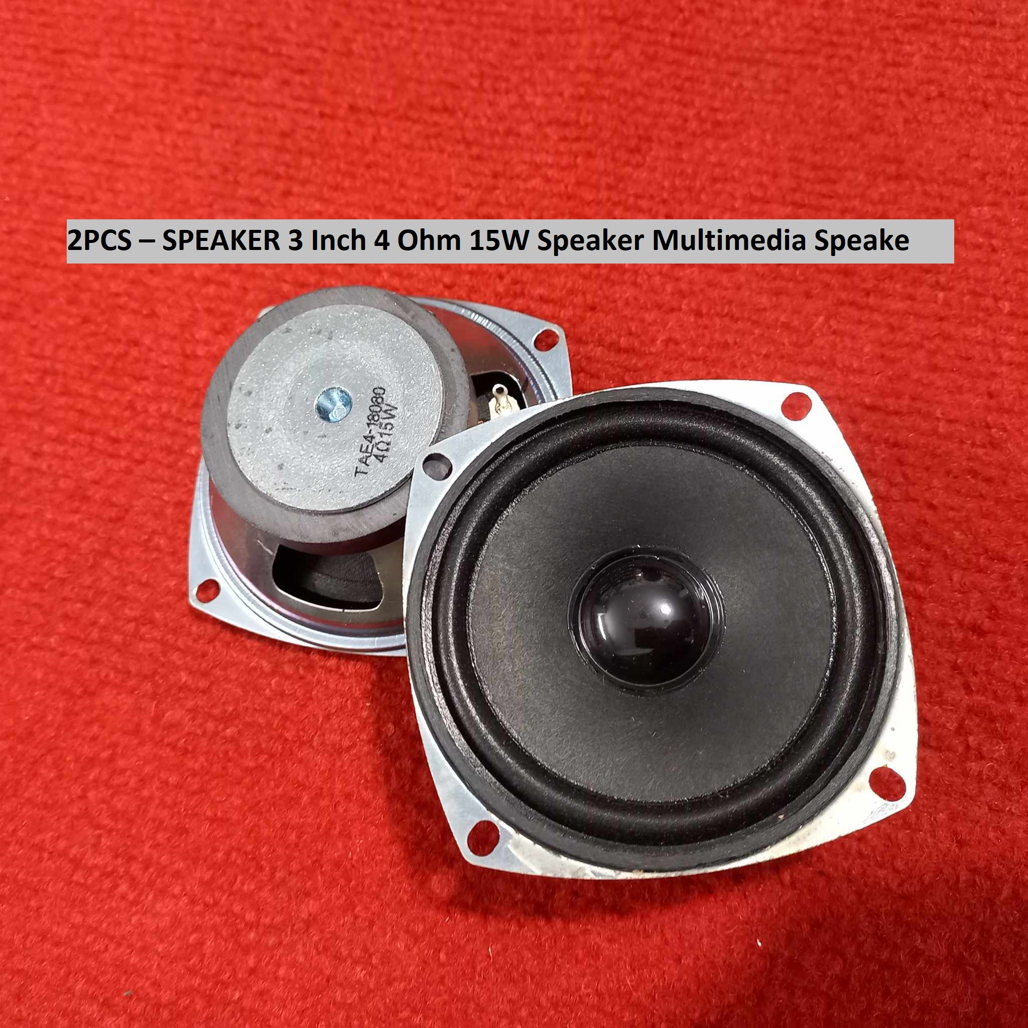 2PCS - 3" Inch Full Range 3 Inches Audio Speaker 4 Ohm 15W Subwoofer Amplifier Speakers 3″ Inch For Audio Sound Amplifier Speakers