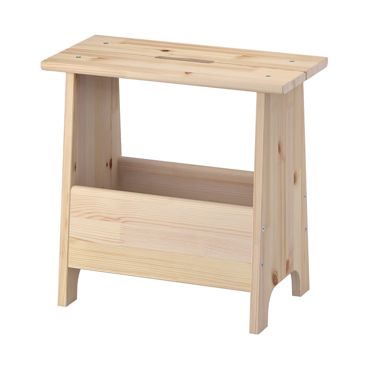 PERJOHAN Stool with storage, pine Melamine Laminated Board (Standard Size). 