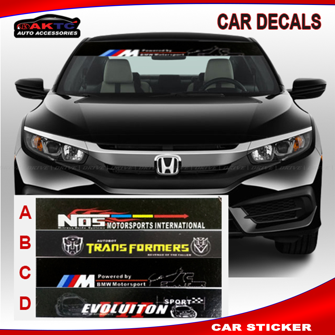 BMW Car Universal Windshield reflective sticker Sport Windshield Banner Vinyl Decal Sticker CAR FRONT Windshield Glass Sticker