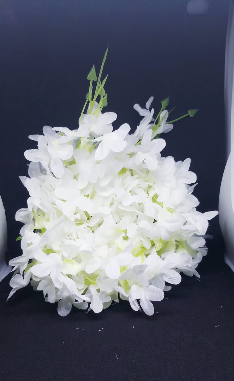 Artificial Hair Flower For Woman gajra flower hair White Khopa 2pc