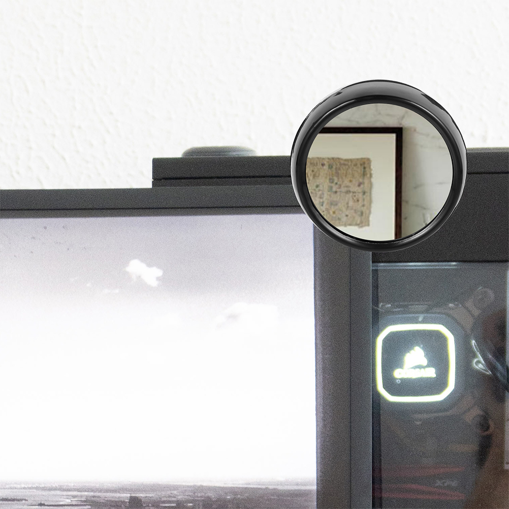 2 Pcs Computer Mirror Desk Rear-View Rearview Screen Cubicle Magnifying Office Monitor Mirrors