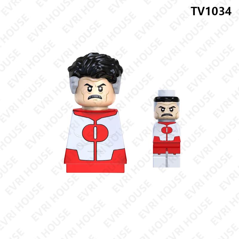 Invincible Mini Bricks Action Figures Omni-Man Mark Nolan Grayson Anime Movies Assembly Building Blocks Toys for Children Superman. 