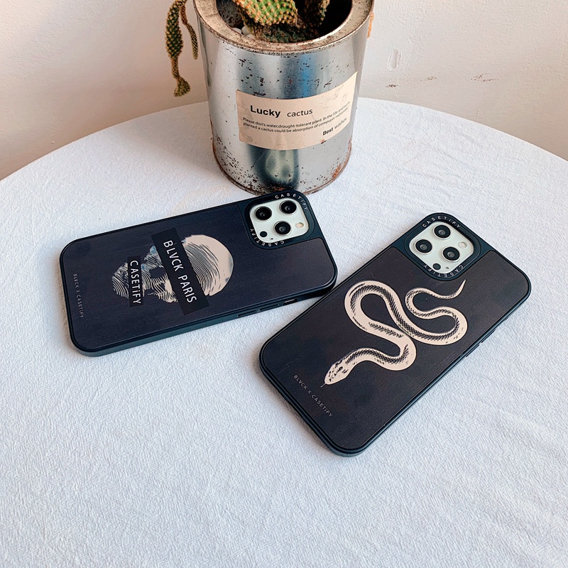 Casetify BLVCK Rose Skull Snake Plating Mirror Hard Casing iPhone 7 8 Plus 7+ 8+ X XS XR 11 12 13 Pro Max Case Cover. 