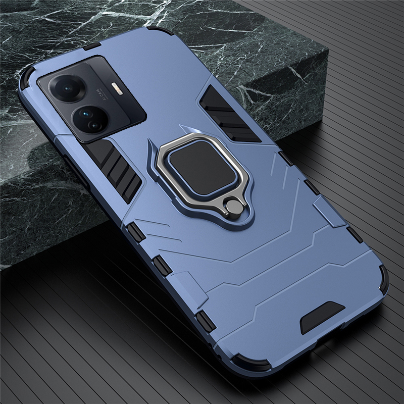 Phone case Vivo iqoo Z6 Pro Shockproof Armor Stand with Holder Car adsorb Ring Back cover Vivo iqoo Z6 Pro case. 
