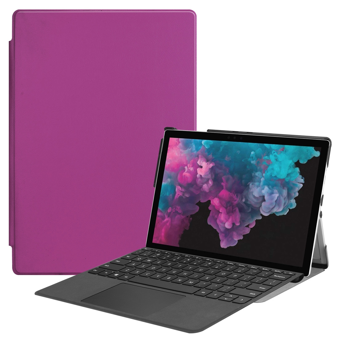 （COD)Custer Texture Horizontal Flip PU Leather Case for Microsoft Surface Pro 4 / 5 / 6 / 7 12.3 inch, with Holder & Pen Slot. 