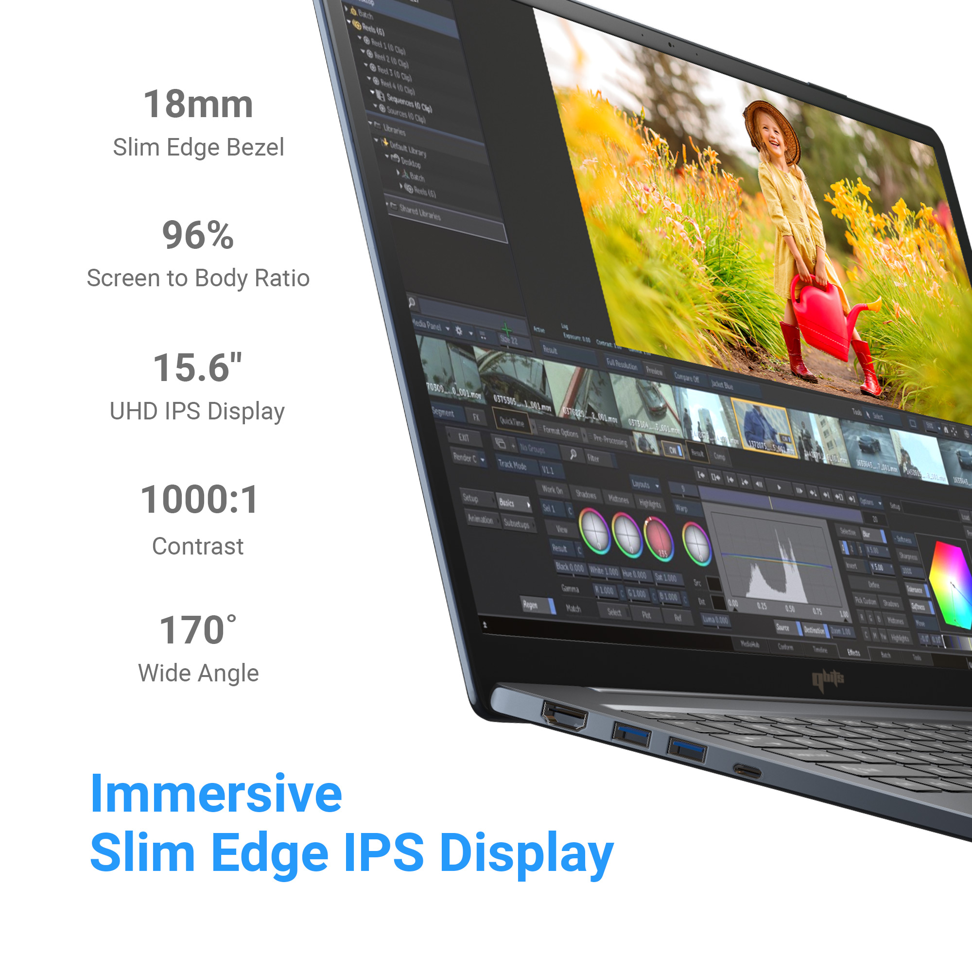Qbits Sigma X2 Laptop Intel® Core™ i5-1240P (1.70 GHz to 4.40 GHz 12 MB Cache) with 8 GB RAM and 1TB M.2 WD NVMe SSD. 