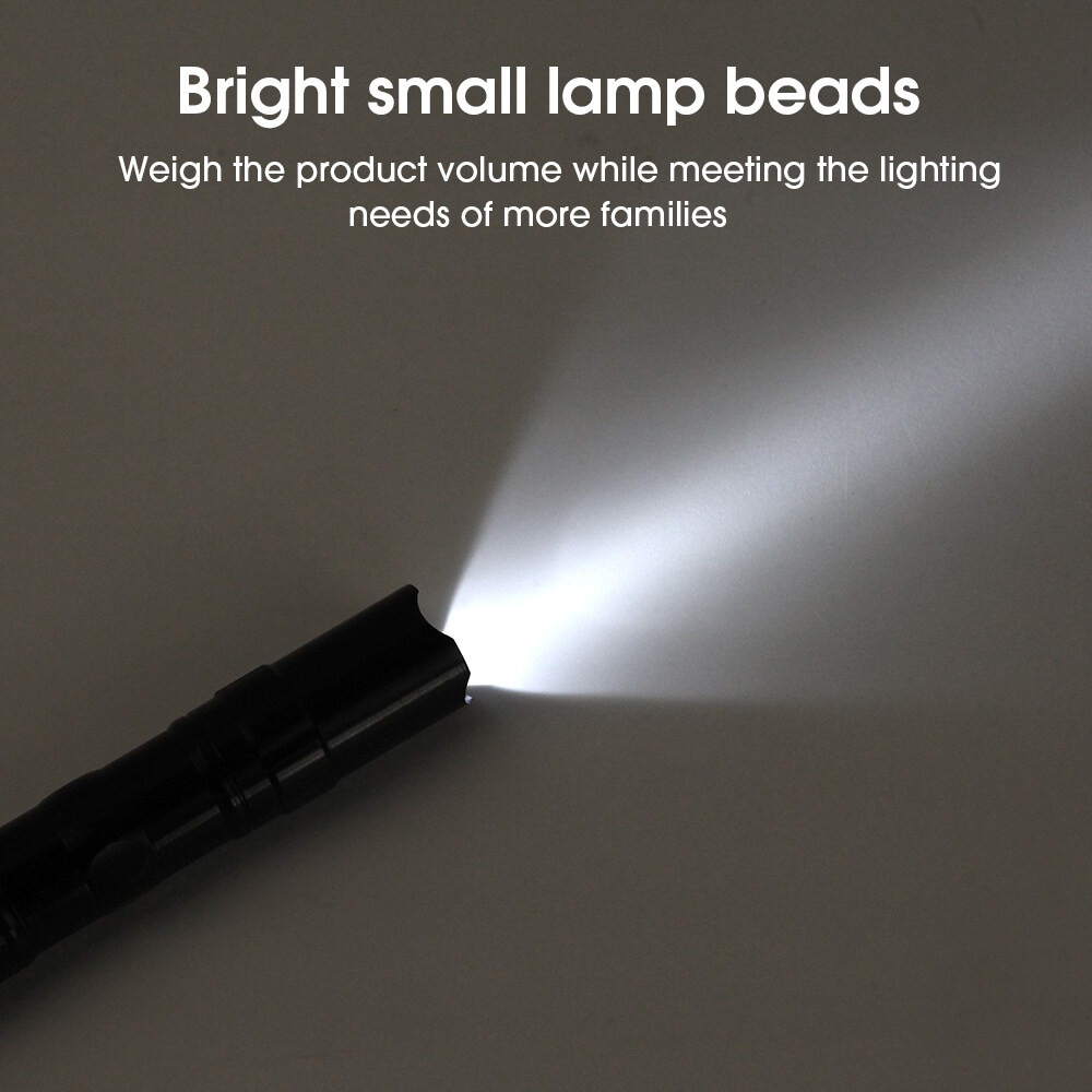 Portable LED Flashlight USB Rechargeable Small Pocket Light Fixed Focus Camping Searching Lantern. 