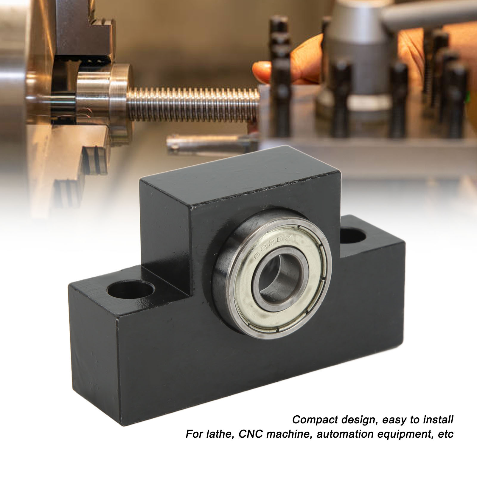 Ballscrew Support Block, Ball Screw Support Easy To Install with Bearing for Automation Devices. 