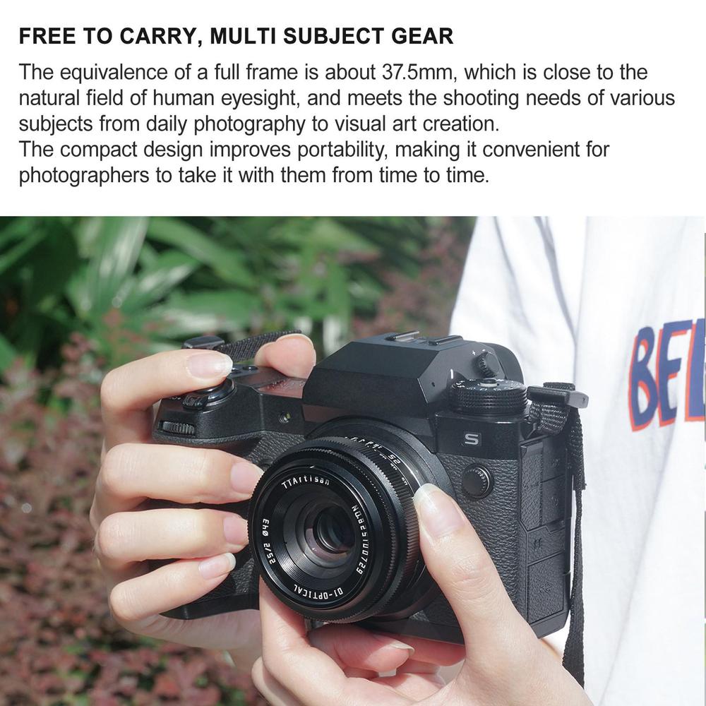 TTArtisan 25mm F2 Wide-Angle APS-C Camera Lens Large Aperture Manual Fixed Camera Lens Compatible with Fuji X-Mount Cameras X-A2. 