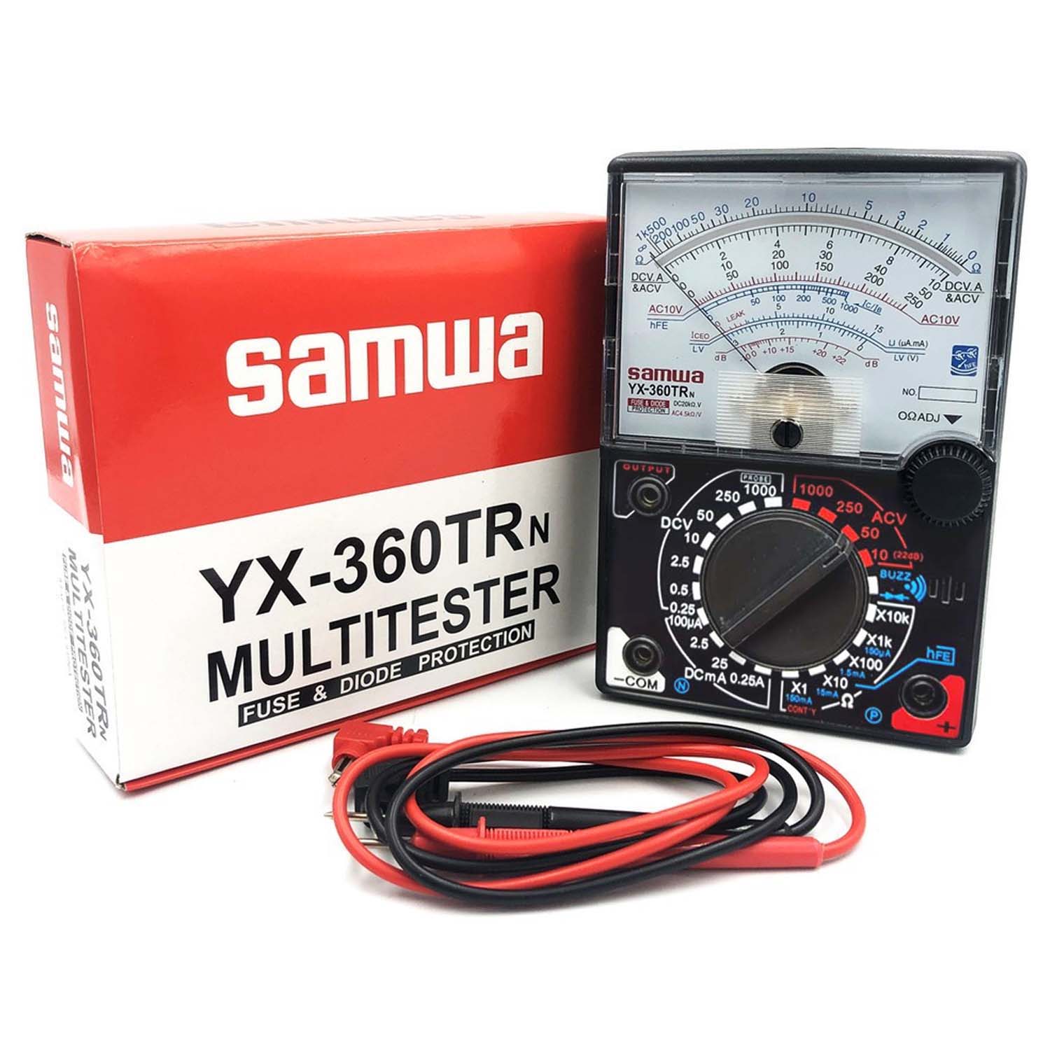 Yx-360tr N Analogue Multimeter AC DC Volt Ohm Current Testing Fuse Diode Protection Multitester