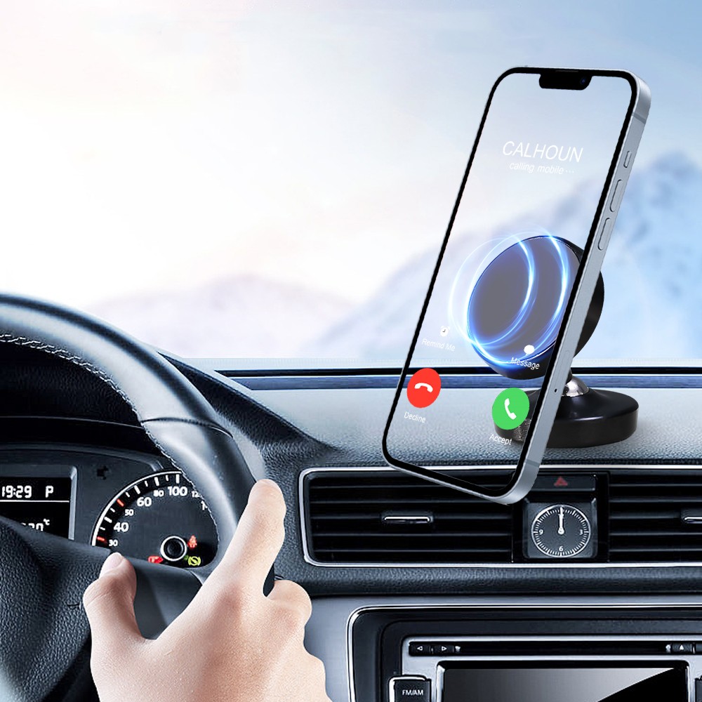 New Double Sided Strong Magnet Car Holder Bracket Mount Dual Magnetic Phone Holder in Car Gym Kitchen Double Rotatable Holders. 