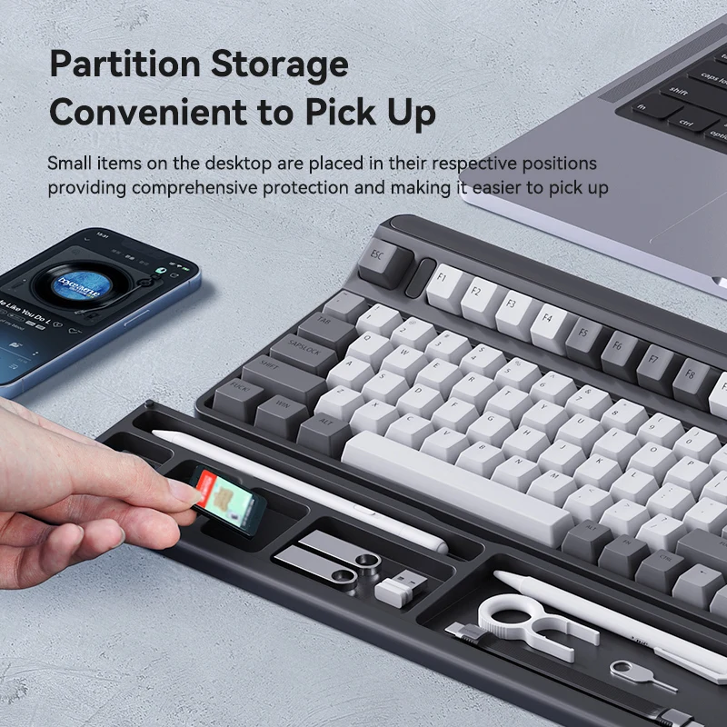 Hagibis Keyboard Wrist Rest Pad Ergonomic Soft Memory Foam Support Desktop Storage Box Easy Typing Pain Relief for Office Home. 