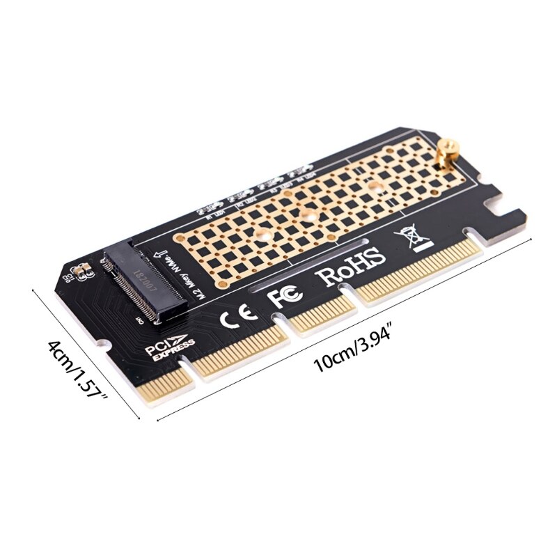M.2 SSD Adapter Card for M.2 NVME SSD to PCIE Adapter, with LED Indicator Lamp for Windows, Mac Linux OS. 