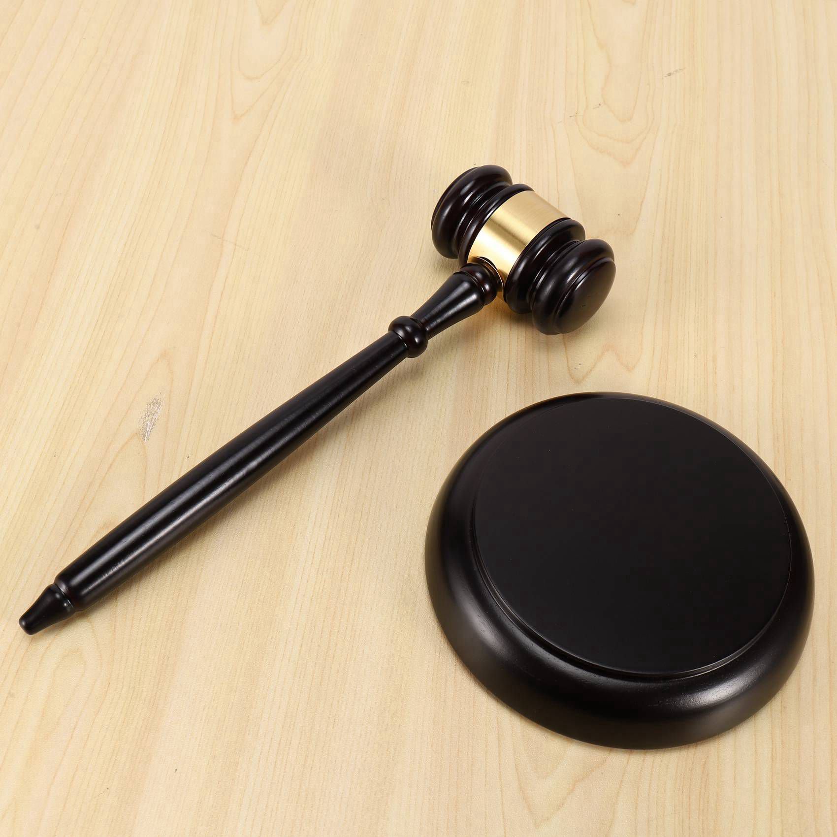 3X Wooden Judge's Gavel Auction Hammer with Sound Block for Attorney Judge Auction Handwork. 