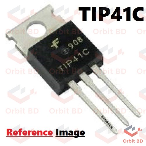 2Pcs- Chinese TIP41C TIP41 Transistor 100V 6A 65W 3 Pin General Purpose TIP41C Transistor TO-220 Silicon Power Transistor 2 Pin Leads. 