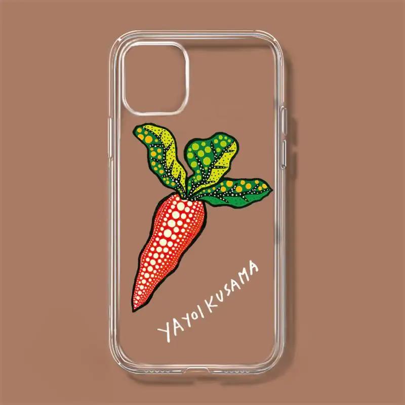 Yayoi Kusama Art Phone Case For iPhone 11 12 Mini 13 14 Pro XS Max X 8 7 6s Plus 5 SE XR Transparent Shell. 