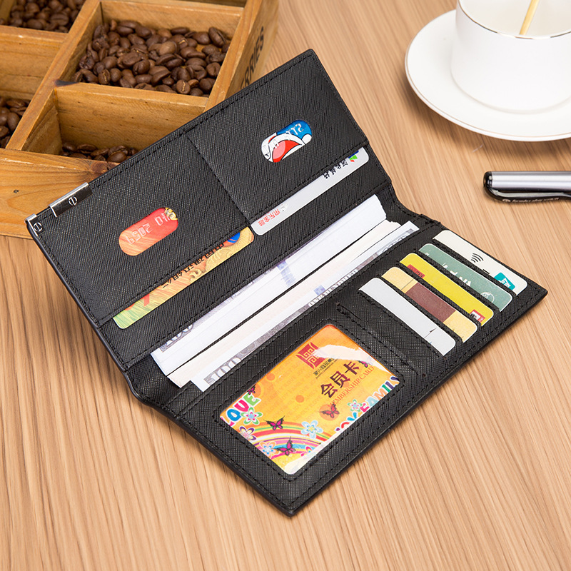 2-23 fashionable new men's wallet long new wallet young people light luxury high-end card wallet wallet men. 