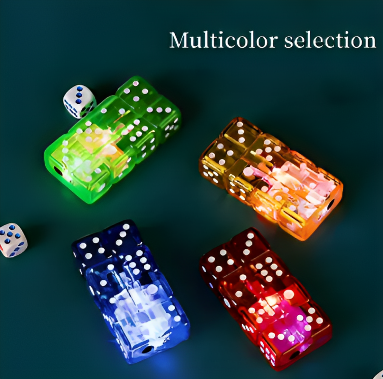 Cool Dice Lighter Red Fire Jet Flame Butane Torch LED Colorful Flash Windproof Gas Lighter Tool Creative Gift For Men. 