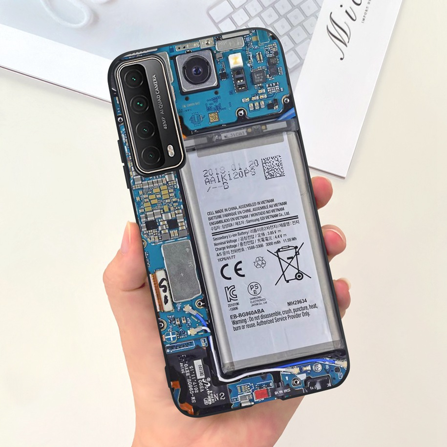 For Huawei P smart 2021 Case Cute Astronaut Shockproof Silicone Covers For Huawei Y7a PSmart 2021 PPA-LX1 PPA-LX2 PPA-LX3 Bumper. 
