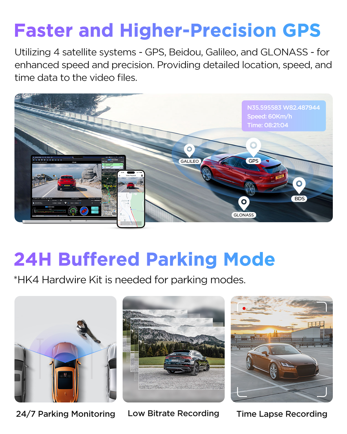 VIOFO A229 PRO Dashcam Front and Rear 4K+2K HDR Dual Dash Cam with Sony STARVIS 2 Sensors Super Night Vision Voice Control. 