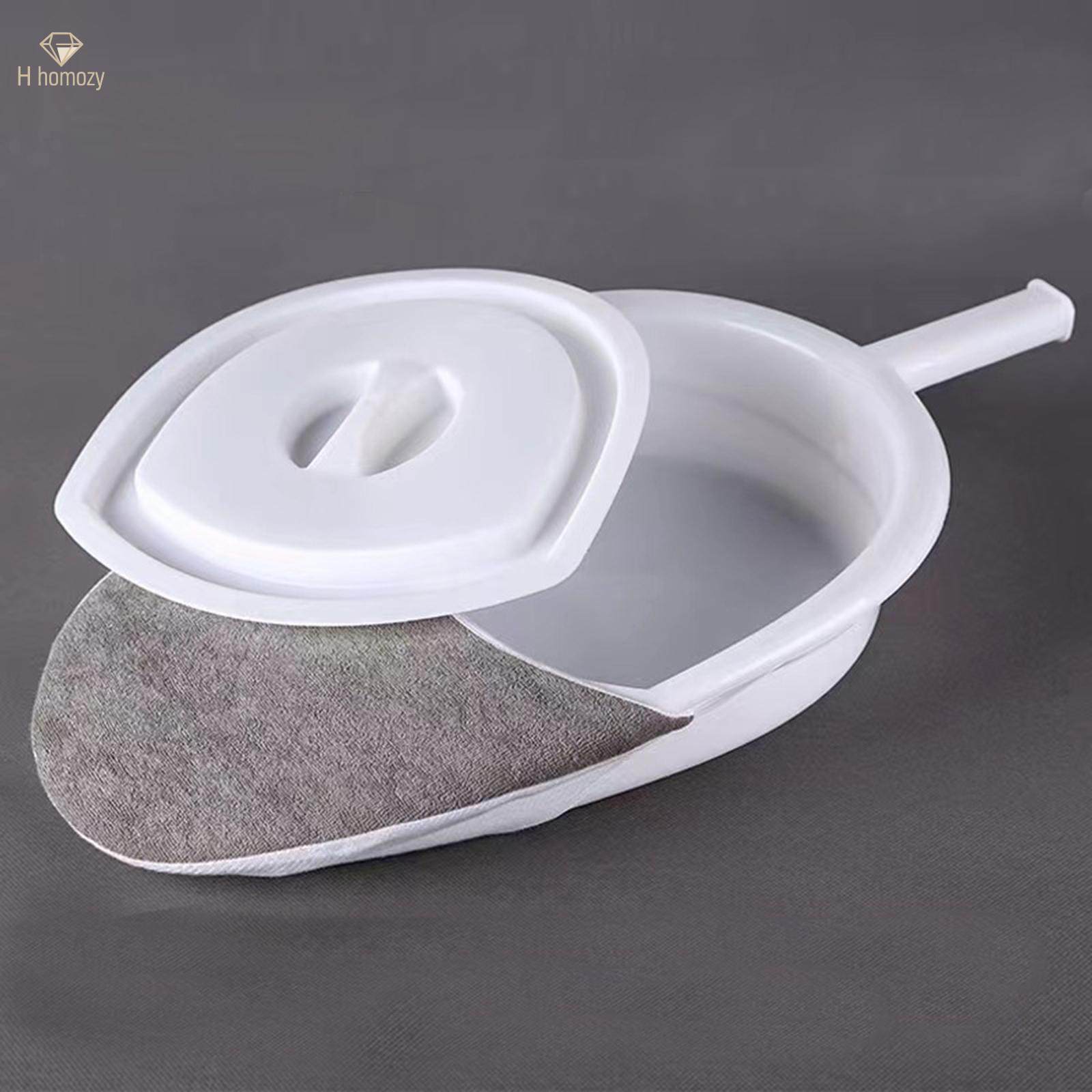 Portable Bedpan with Handle Durable Home Use Smooth Bed Pans for Elderly Men. 