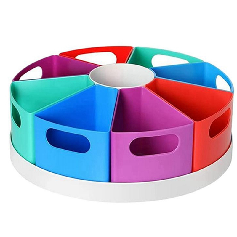 1 Piece Desk Organizer for Kids Colorful Rotating Organizer Desk Organiser Pen Holder with Removable Bins