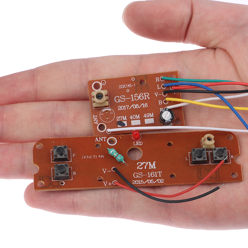 4CH RC Car Remote Control 27MHz Circuit PCB Transmitter and Receiver Board with Antenna Radio System Eatop. 