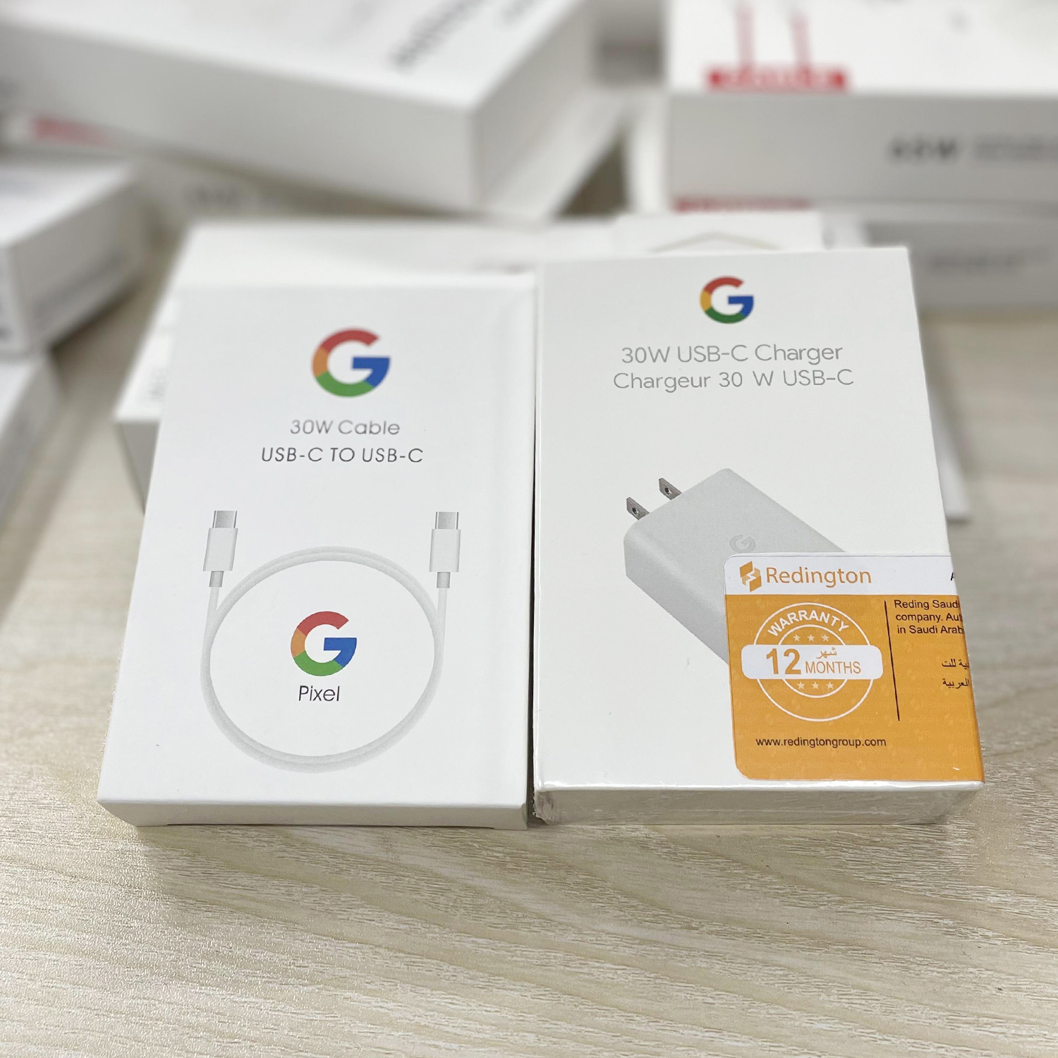Google 30W Power Adapter/ Charger With Google Type C2C Cable Bundle. 