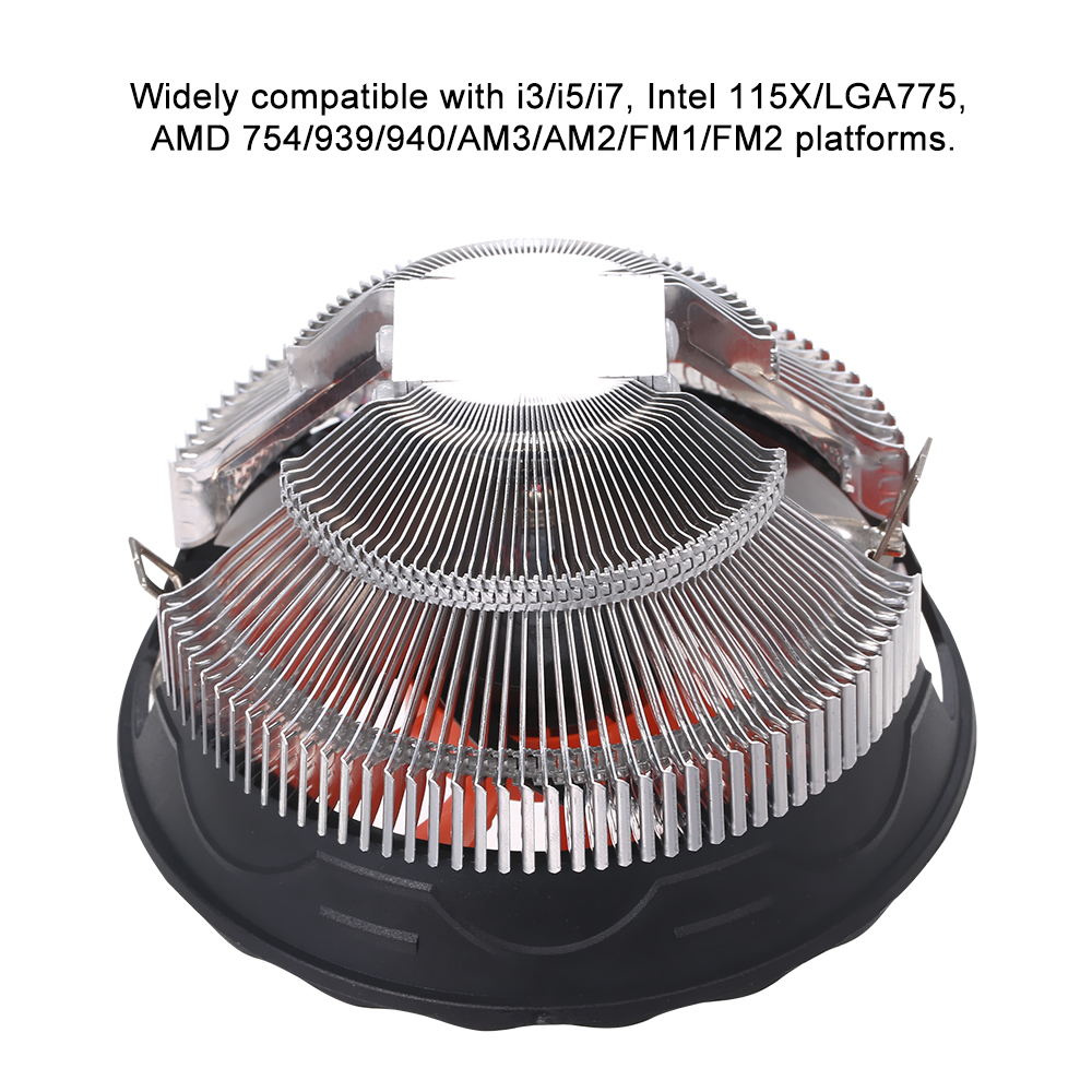 HXSJ Hydraulic CPU Cooler Heatpipe Fans Quiet Heatsink Radiator Replacement for Intel Core AMD Sempron Platform. 