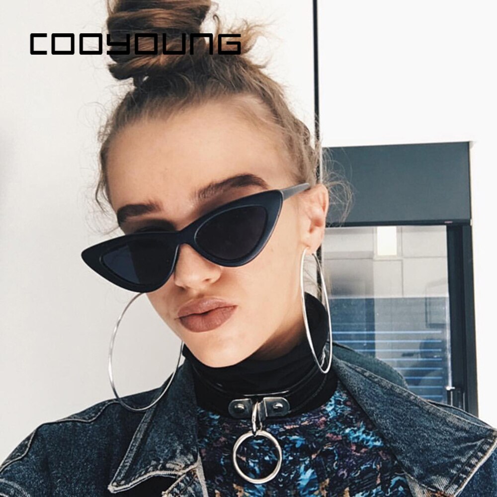 【happy one】Cute Eye Sunglasses Women Small Black White Cheap Sun Glasses UV400. 