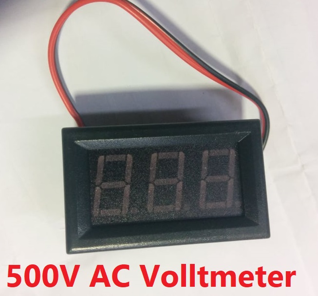 YB27A 500V AC Voltmeter AC 60-500V 0.56 Inch Digital Display Voltmeter Panel Mount Volt Meter 2 Wire Digital AC Voltmeter RED Display Voltage Tester Tools. 