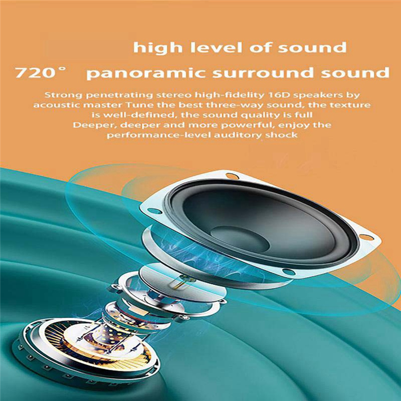 Speaker System with 2 Microphones Wireless Bluetooth Compatible Home Tv Ktv Set Speakers. 