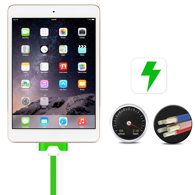 NYT Usb Charging Charger Sync Data Cable Cord For Apple Ipad 3 For Iphone 4 4S. 