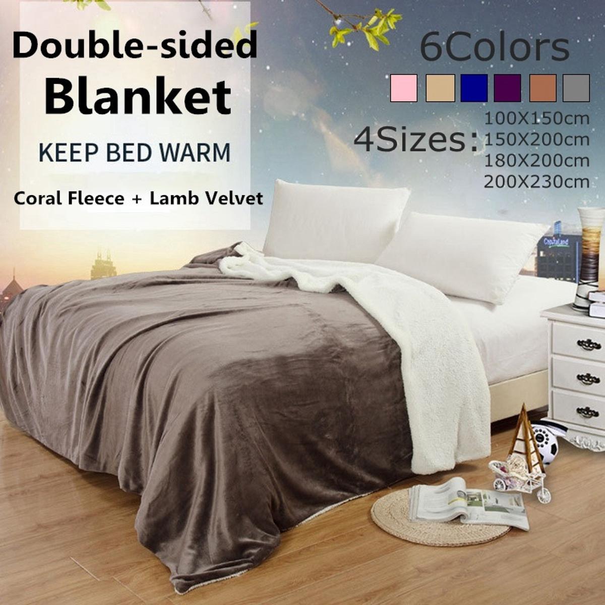 Fleece Blanket Blanket Daraz Soft Warm Plush Bedding Lamb Fleece