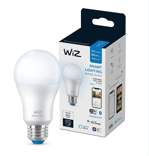 WiZ 60W Smart WiFi Light Bulb‎ 800lm with Alexa and Google Home Assistant