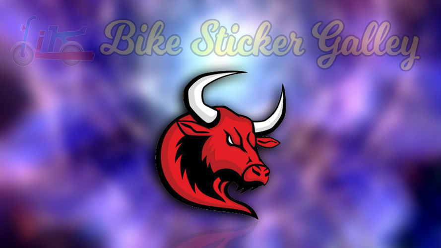 Bike Sticker - Red Angry Bull Attitude (Waterproof & Premium quality)/ Bike Sticker Gallery. 